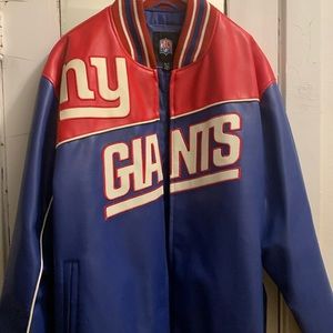 Faux leather New York Giants jacket.